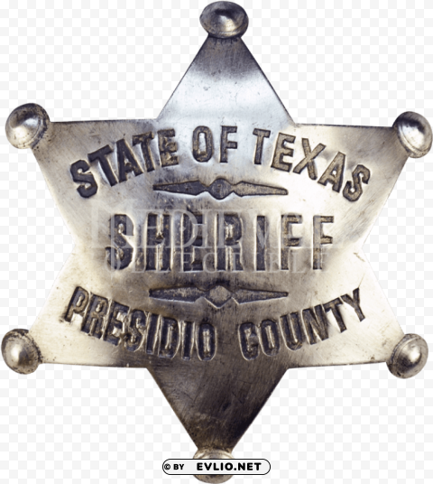 cowboy sheriff badge PNG with transparent backdrop