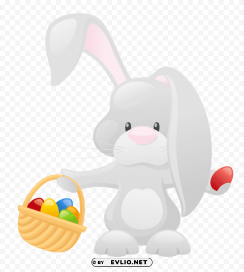 cute easter bunny Isolated Design Element in Transparent PNG