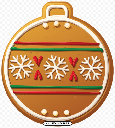 gingerbread christmas ball ornament clip-art PNG transparent icons for web design