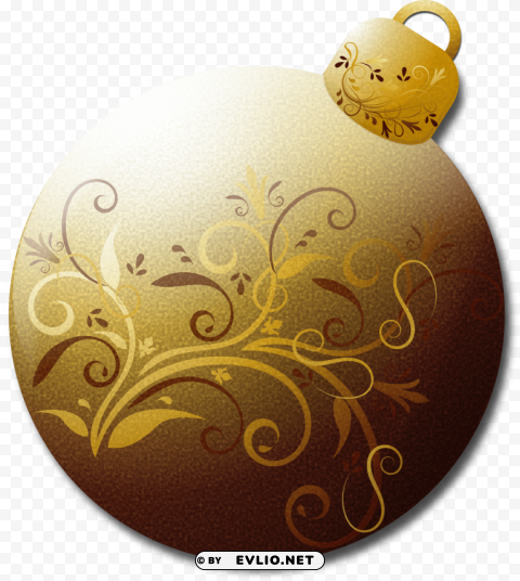 Gold Christmas Ornament PNG Images With Transparent Overlay