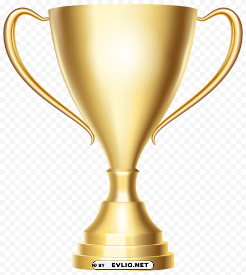 Gold Cup Trophy Clear Background PNG Isolated Subject