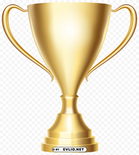 gold trophy cup award Isolated Artwork in Transparent PNG