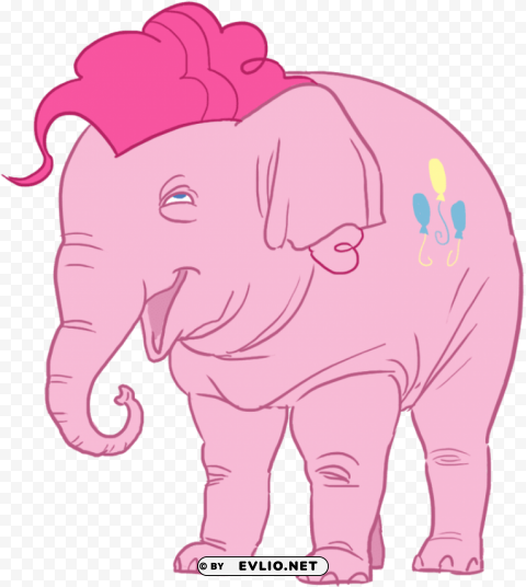 pinkie pie elephant Transparent PNG Isolated Object