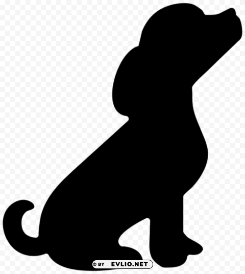 Puppy Silhouette PNG Cutout