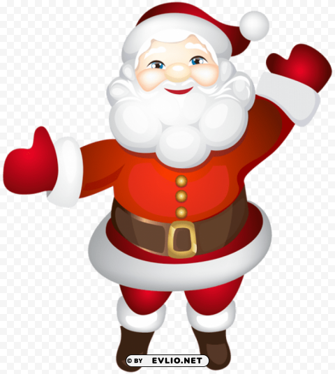 santa claus cute Transparent Background Isolated PNG Illustration