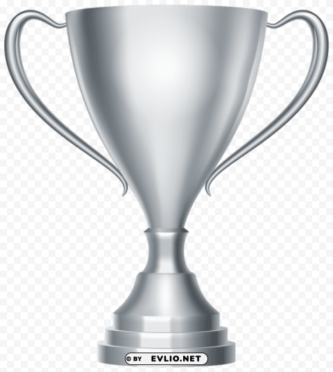 silver trophy cup award transparent Isolated Artwork on Clear Background PNG