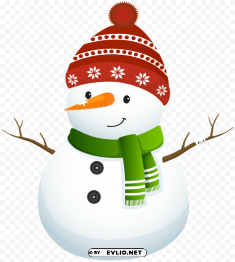 snowman Clean Background Isolated PNG Object