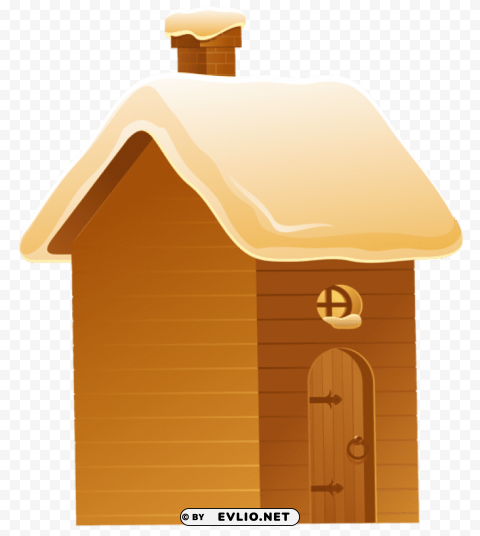 snowy winter house HighResolution PNG Isolated Artwork
