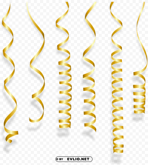 streamers fun gold the adoption of new year's eve - gold streamers Free PNG images with alpha channel variety