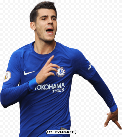 alvaro morata Isolated Design Element in Transparent PNG