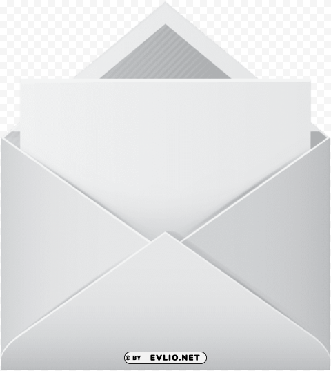 empty envelope Isolated Item with Clear Background PNG clipart png photo - 8653b08a