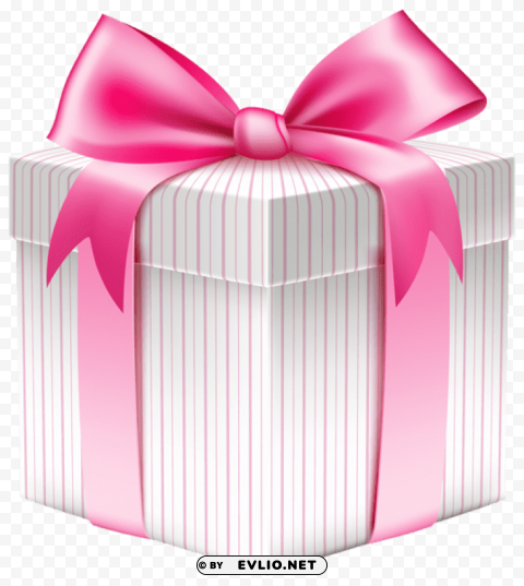 white striped gift box PNG images without subscription