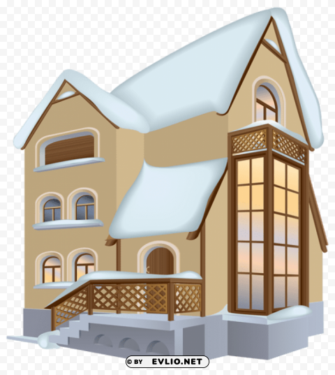 Winter House Transparent PNG Artworks For Creativity