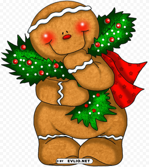 christmas gingerbread ornament PNG transparent designs for projects