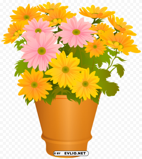 flower pot Transparent Background PNG Isolated Design