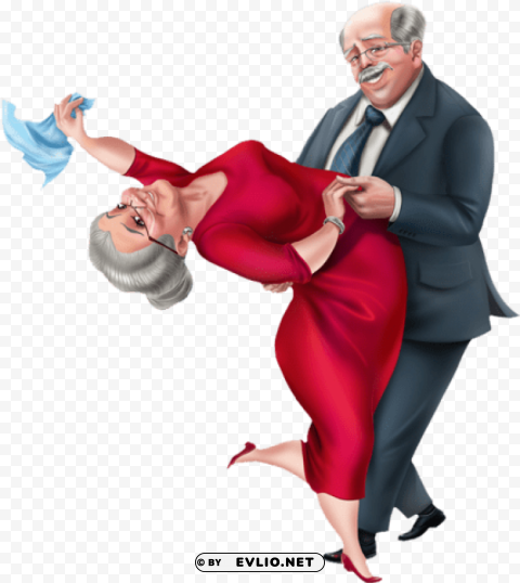 old couple dance Isolated Subject in HighQuality Transparent PNG