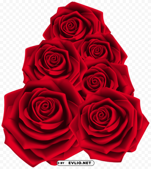 Red Roses Isolated Character With Clear Background PNG