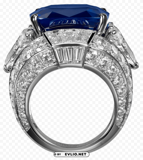 ring with blue diamond HighQuality Transparent PNG Isolated Art