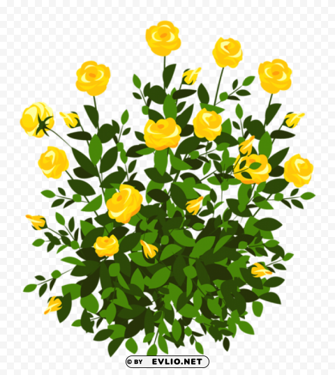 PNG image of yellow rose bushpicture PNG files with no background free with a clear background - Image ID 46e5b111