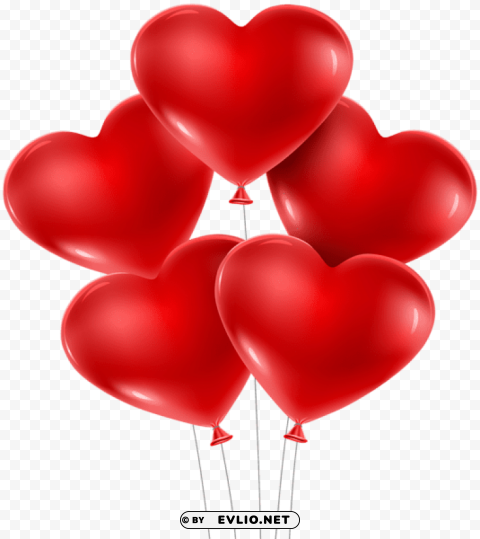 heart balloons Clear Background PNG Isolated Element Detail png images background -  image ID is 10dc843d