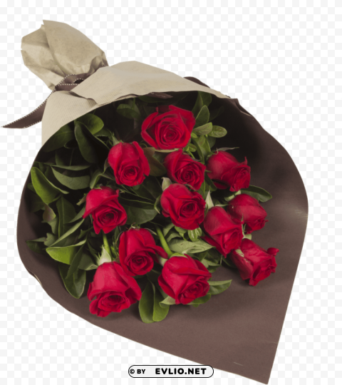 12 red roses bouquet PNG transparent images for social media