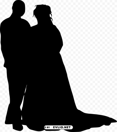 bride and groom silhouette Free PNG images with alpha channel compilation