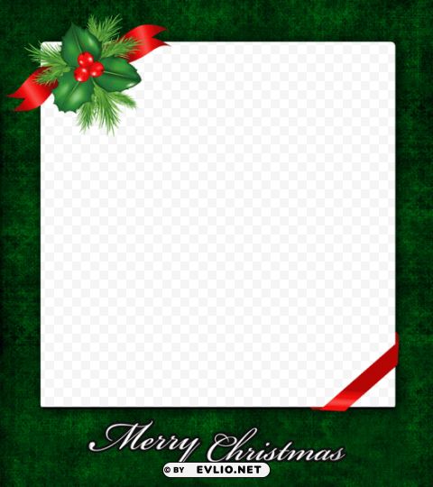 christmas frame with mistletoe PNG graphics for presentations