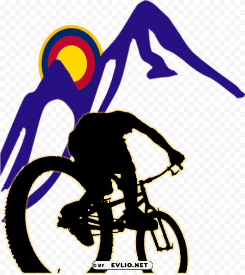 mountain bike race Transparent Background PNG Isolated Design