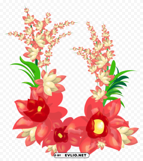 red exotic flowers decoration Transparent PNG graphics variety