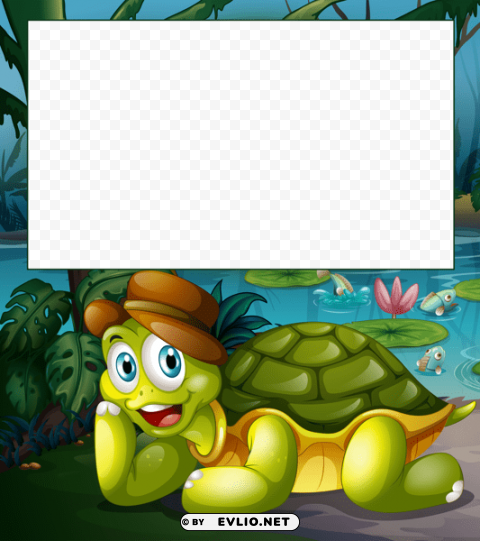 child frame with turtle PNG Image with Isolated Element