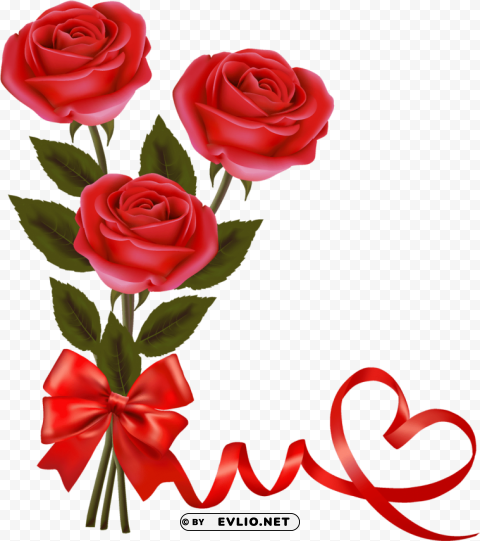 Love Red Roses PNG Design