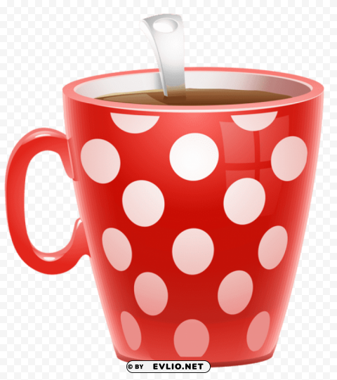 red dotted coffee cuppicture PNG images with high transparency