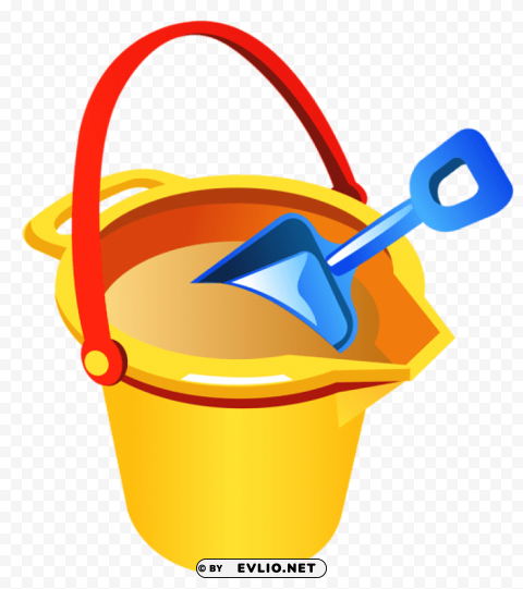  beach bucket and shovel Isolated Object on HighQuality Transparent PNG