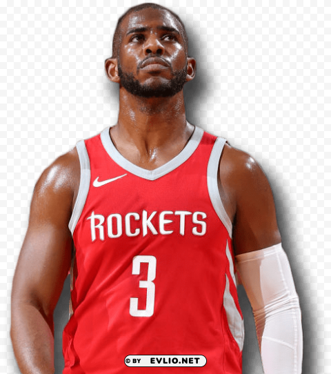 chris paul - houston rockets jersey PNG Image with Isolated Element