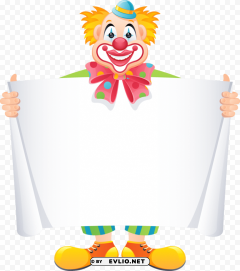 clown's Clean Background Isolated PNG Object