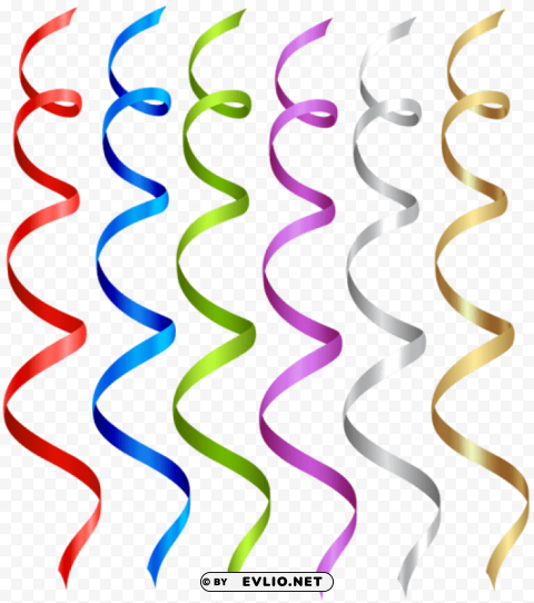 curly ribbons set Background-less PNGs