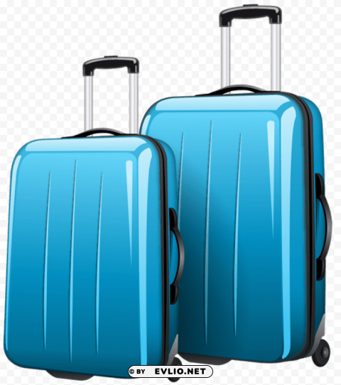 two blue travel bagspicture Isolated Subject on HighResolution Transparent PNG