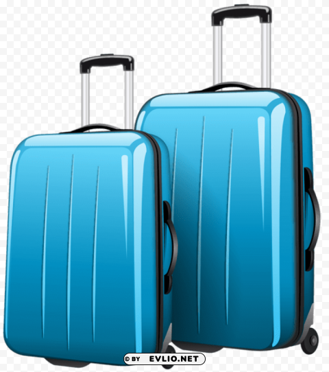 two blue travel bagspicture Isolated Subject on HighResolution Transparent PNG clipart png photo - 356abbf1