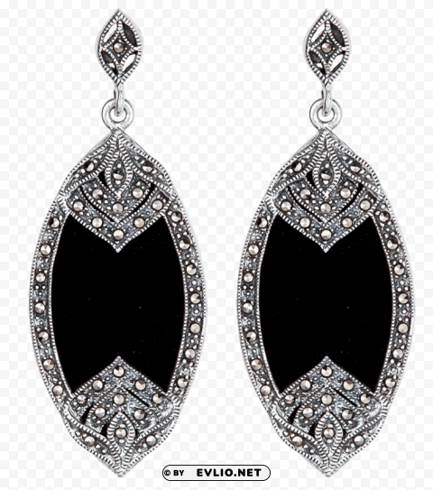 black earring PNG for educational projects