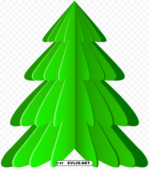 Christmas Tree Green Transparent PNG Isolated Design Element With Clarity