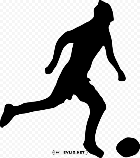 football player silhouette Transparent PNG Image Isolation