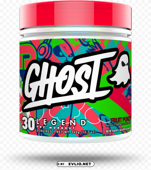ghost pre workout fruit punch HighQuality PNG Isolated on Transparent Background