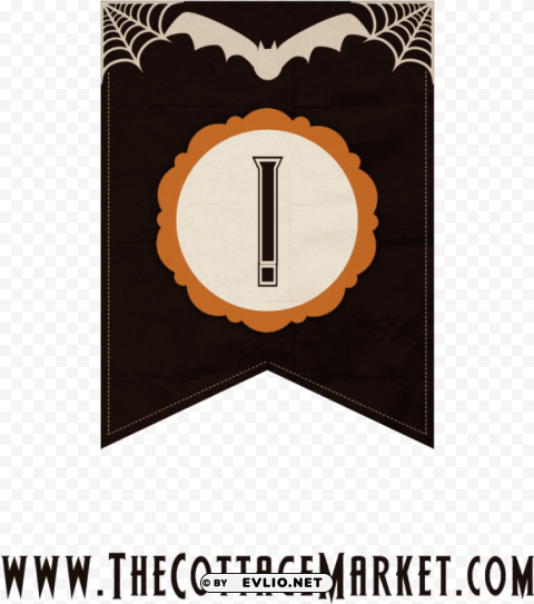 halloween printable banner letters Isolated Design Element on Transparent PNG