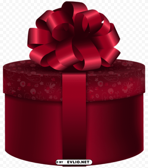 Red Round Gift Isolated Character On Transparent PNG