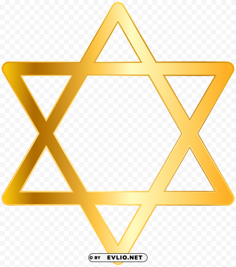 star of david yellow PNG without background