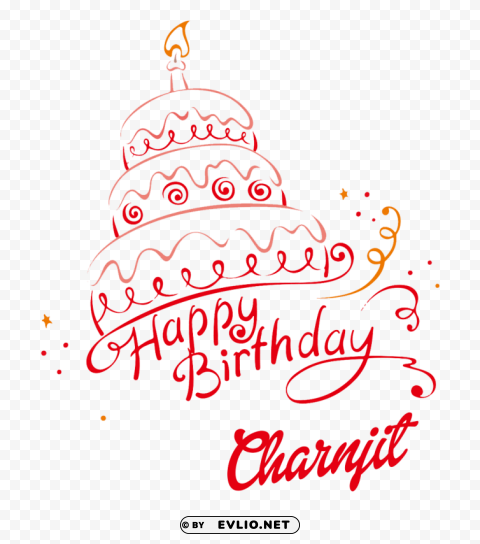 charnjit happy birthday name PNG with no registration needed
