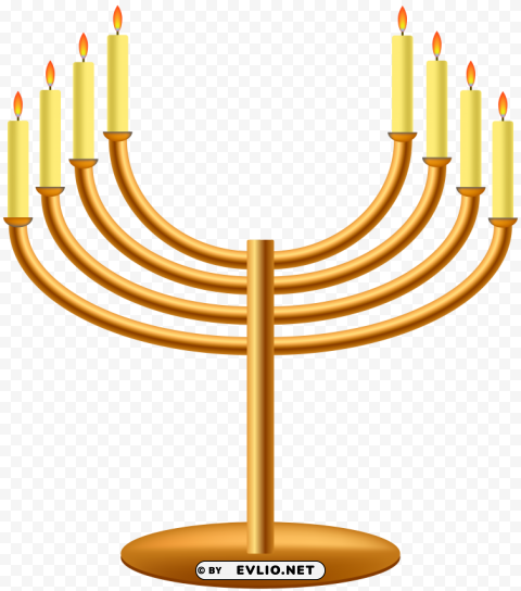 hanukkah menorah PNG with Transparency and Isolation