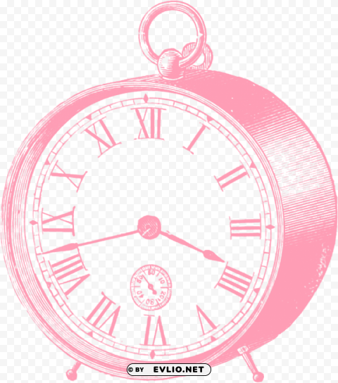 pink vintage clock PNG images without subscription