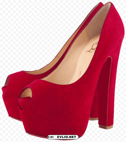 Plush Red Heels PNG Images With Transparent Overlay