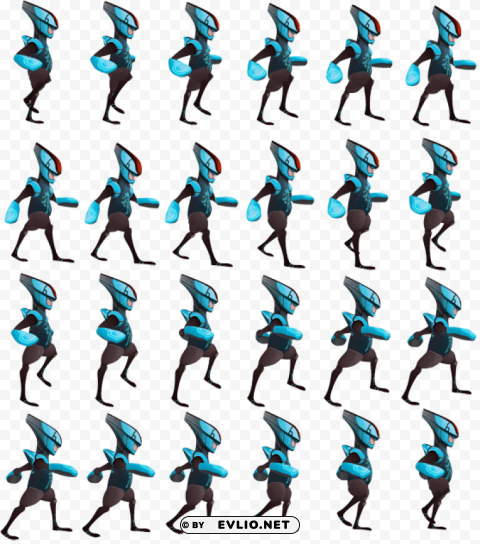 Walking Character Game Sprite Sheet PNG Images With Cutout